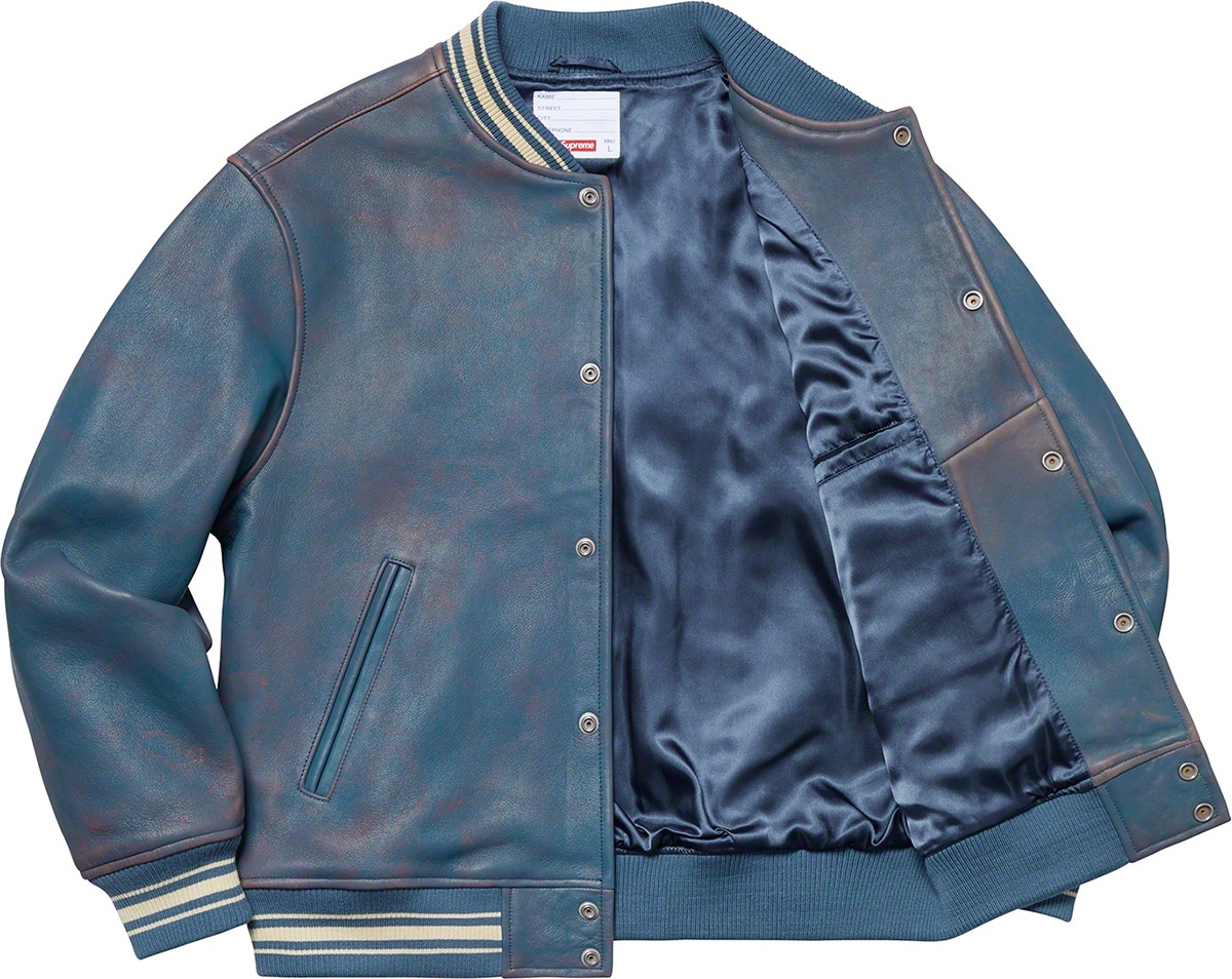 Leather Varsity Jacket view 11